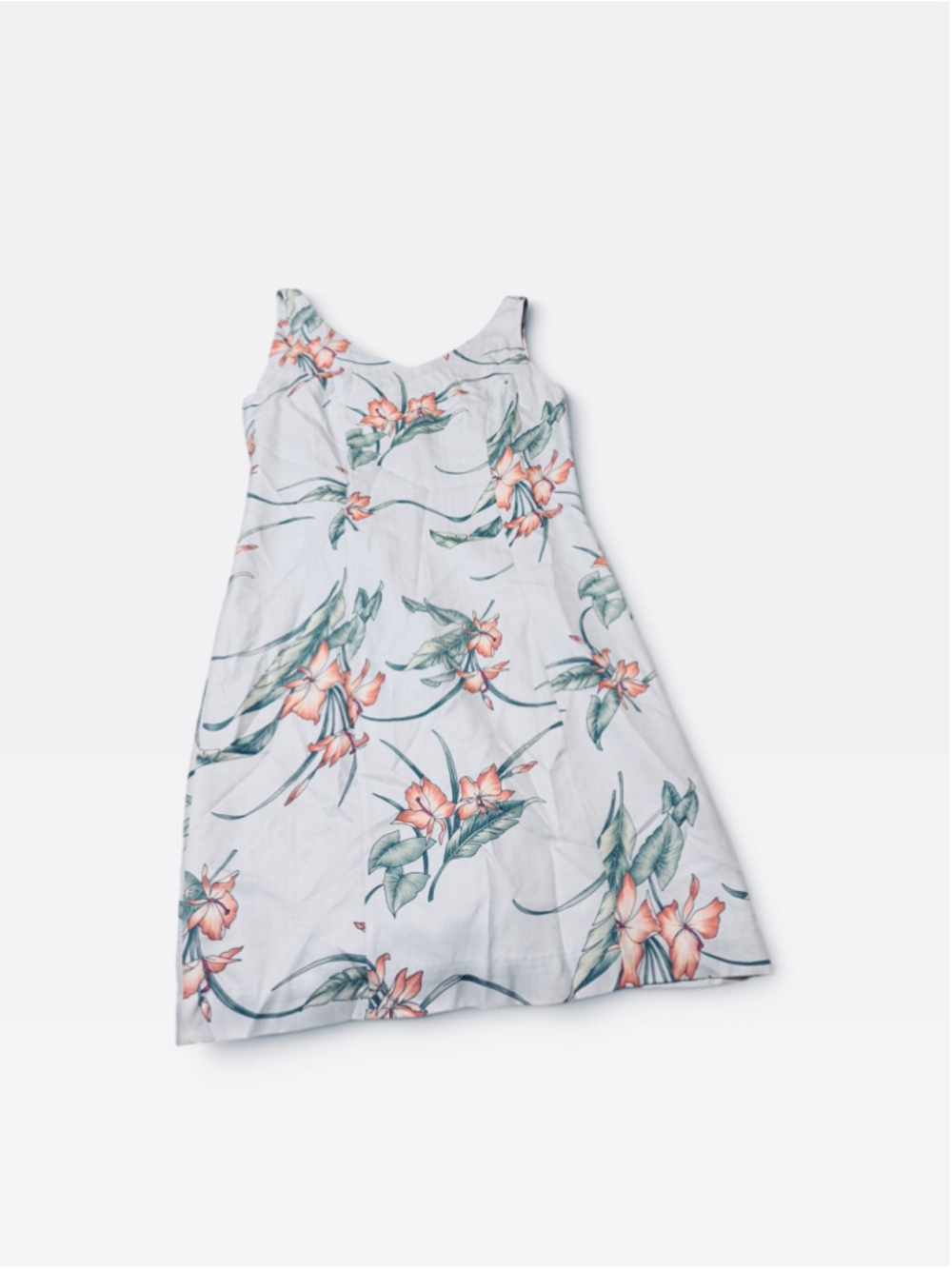 Women's Tommy Bahama Floral Midi Dress, Size 8, light green/ dark gre and Orange